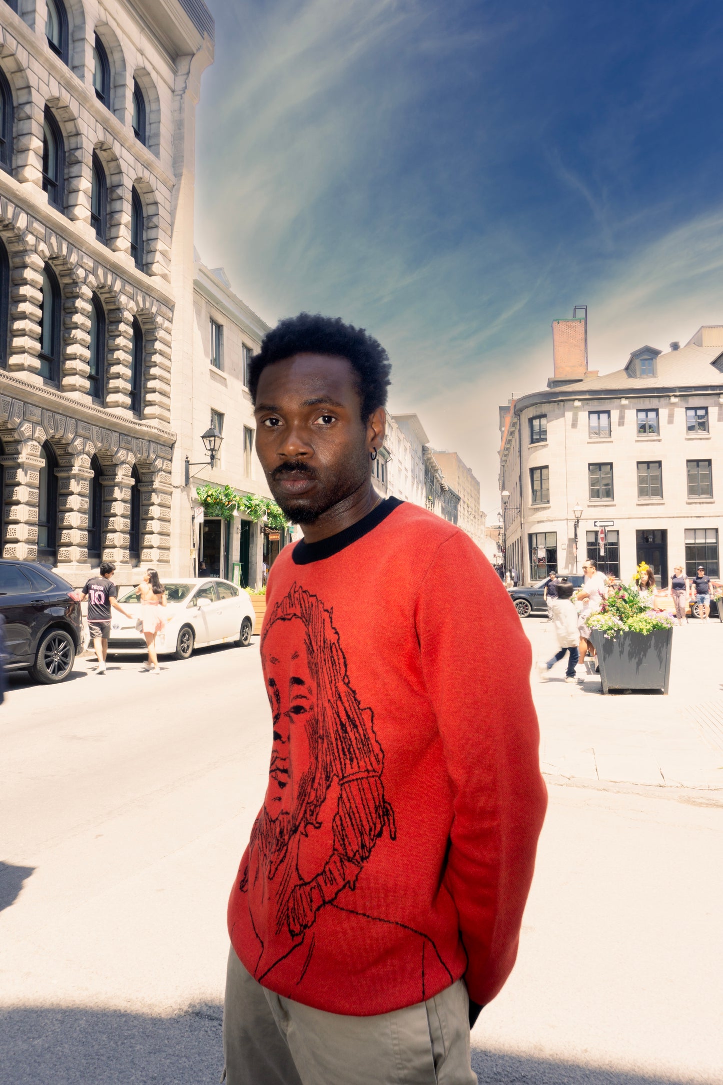 Dedan Kimathi Red Knitted Sweater