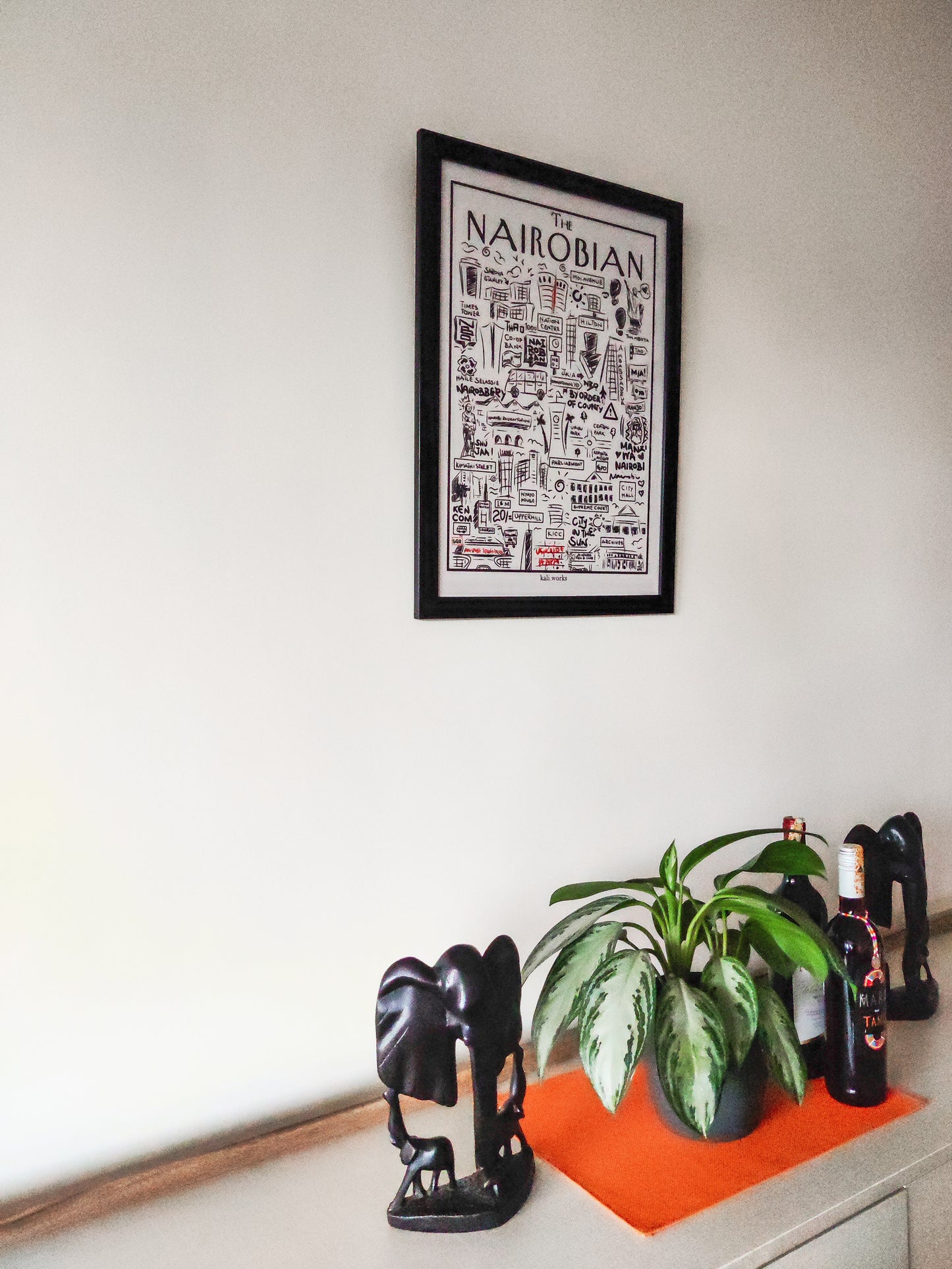 The Nairobian Ramani Artprint (white)