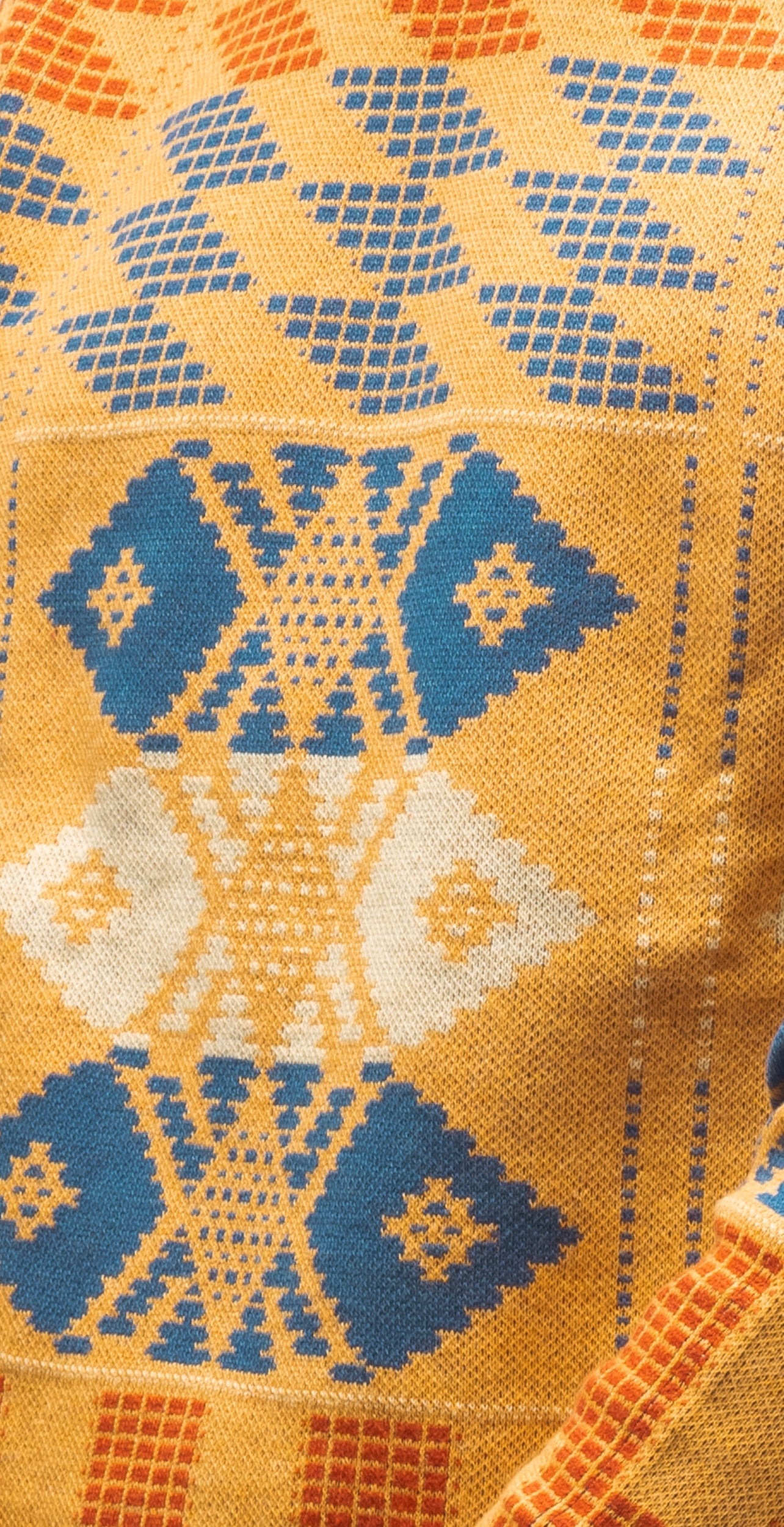 Yellow Kente Knitted Sweater