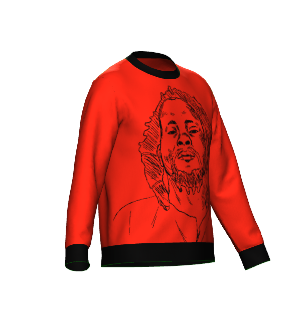 Dedan Kimathi Red Long Sleeve Knitted Sweater