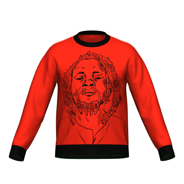 Dedan Kimathi Red Long Sleeve Knitted Sweater