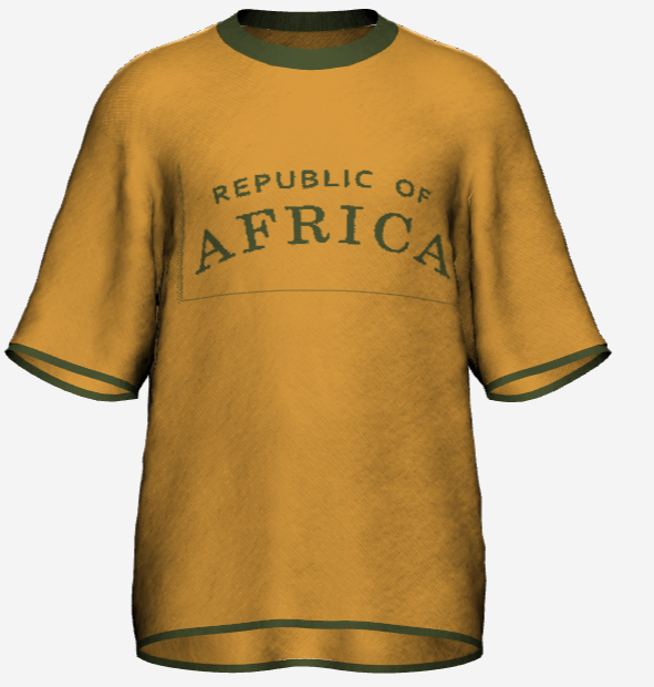 Republic Of Africa Yellow Short Sleeve Knitwear