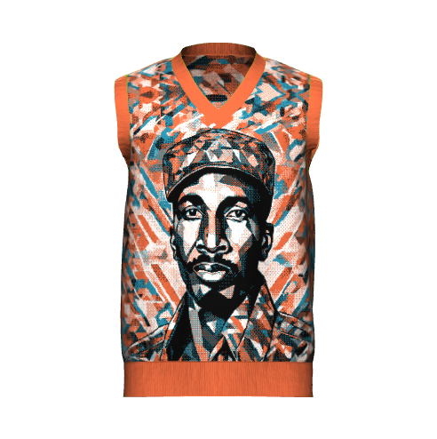 Thomas Sankara Orange Knitted Vest