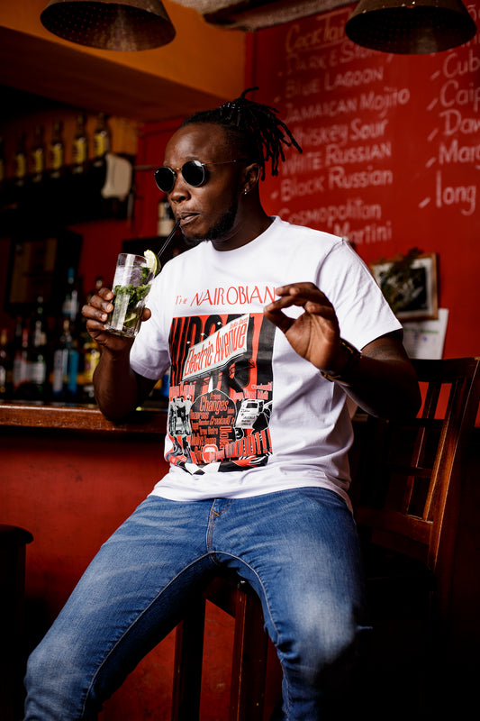 Nairobian Electric Avenue  Tee (White)