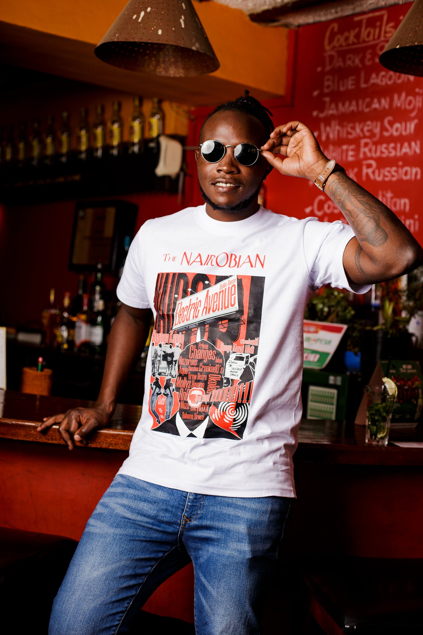 Nairobian Electric Avenue  Tee (White)