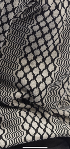 Knitwear: Black & White kente