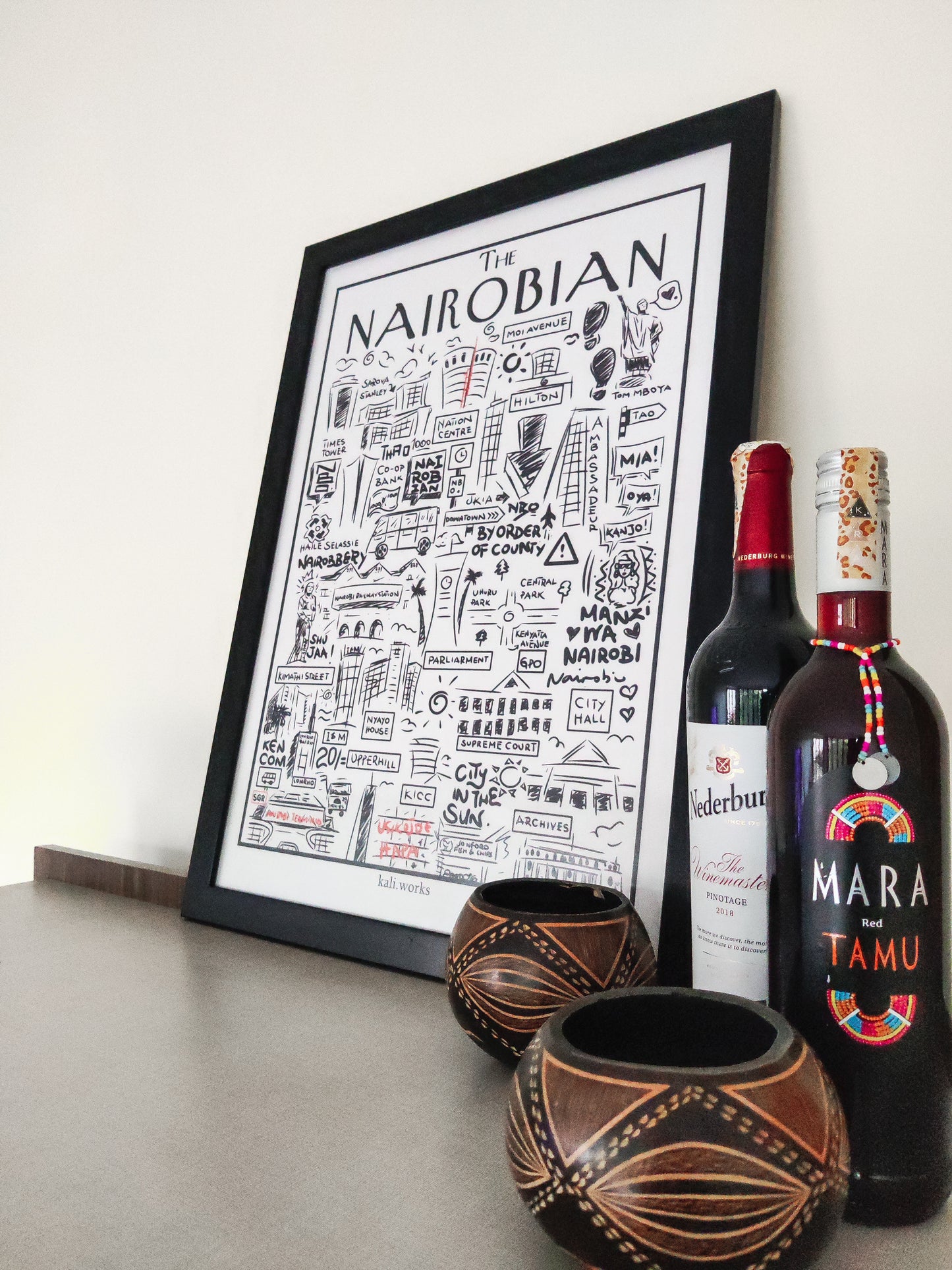 The Nairobian Ramani Artprint (white)