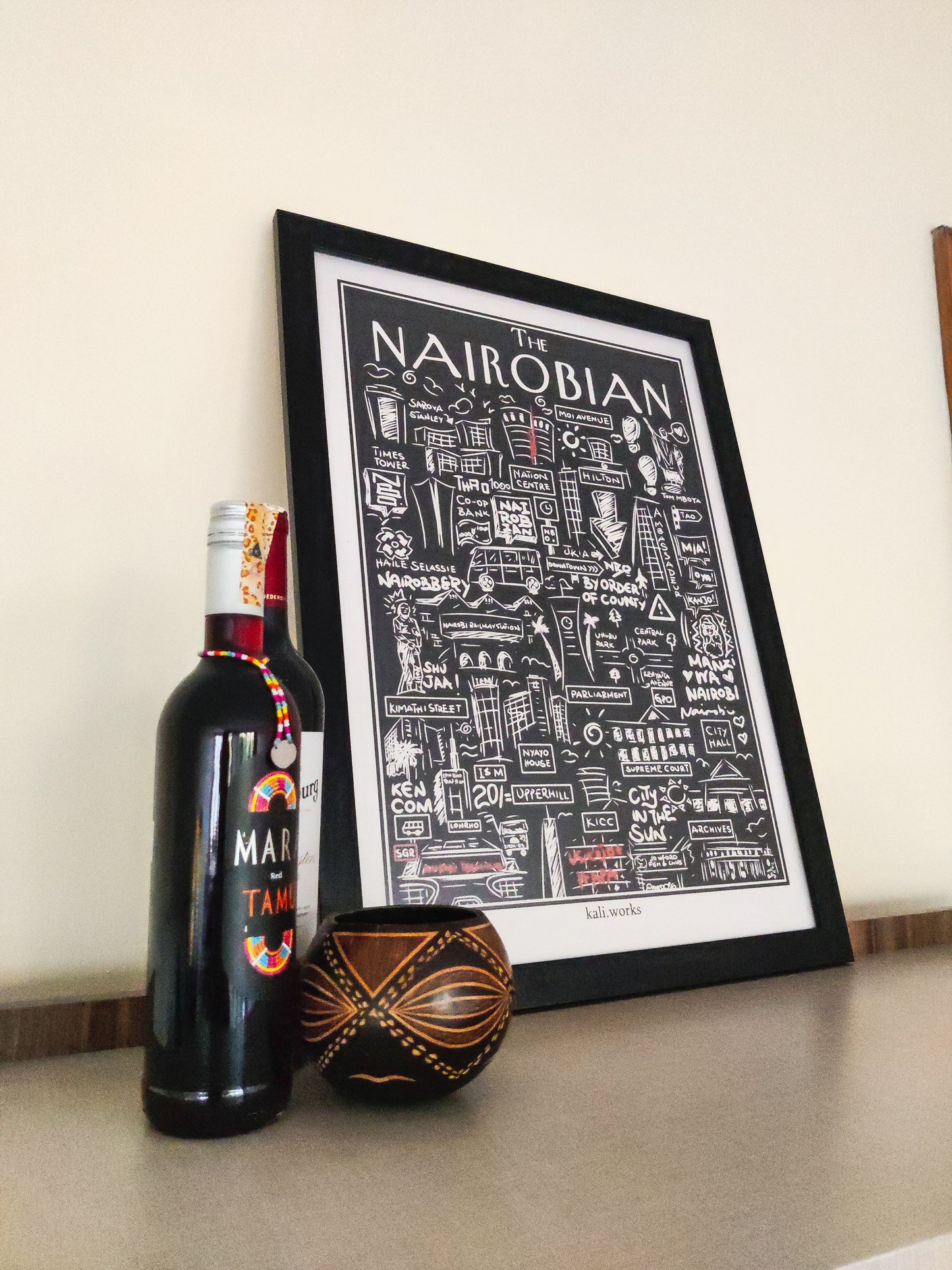 The Nairobian Ramani Artprint (black)