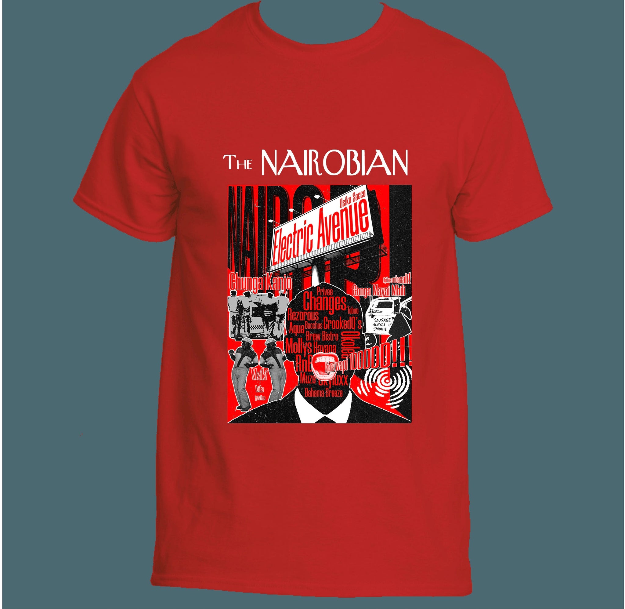 The Nairobian Electric Avenue T- Shirt (Red)