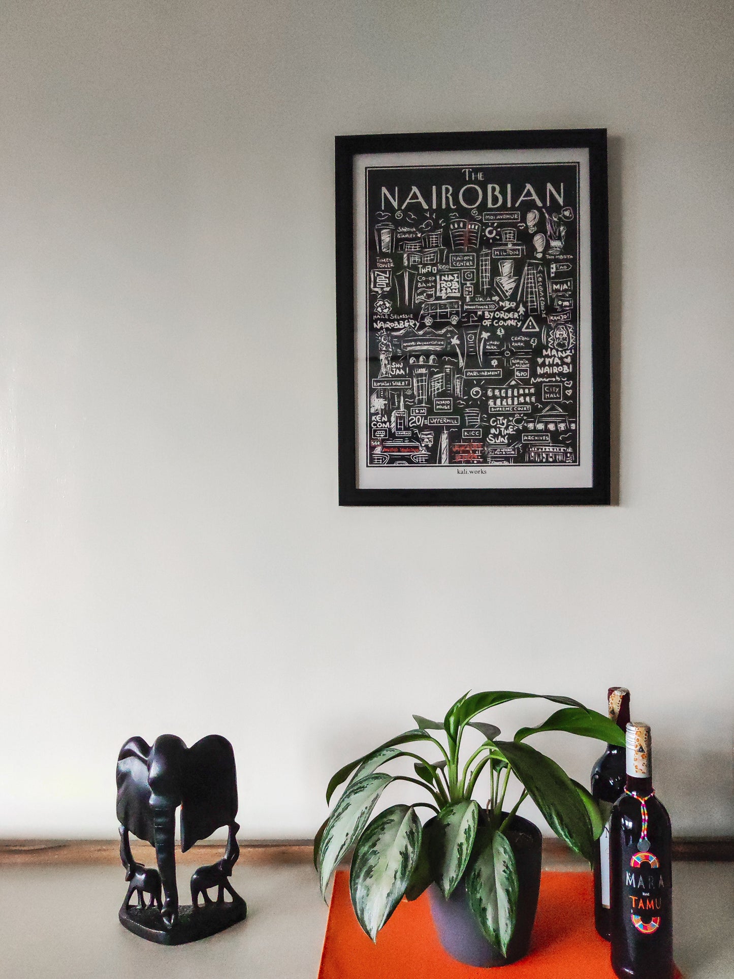 The Nairobian Ramani Artprint (black)