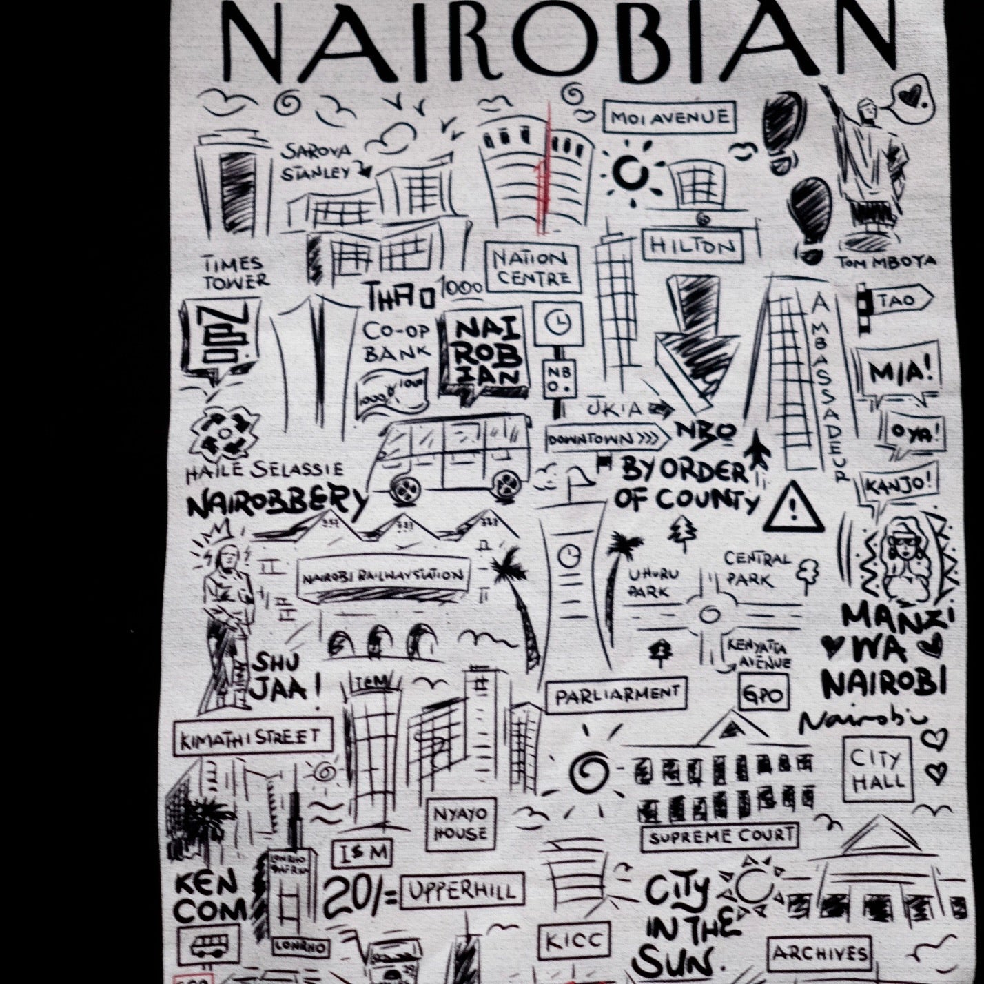 The Nairobian Black hoodie 